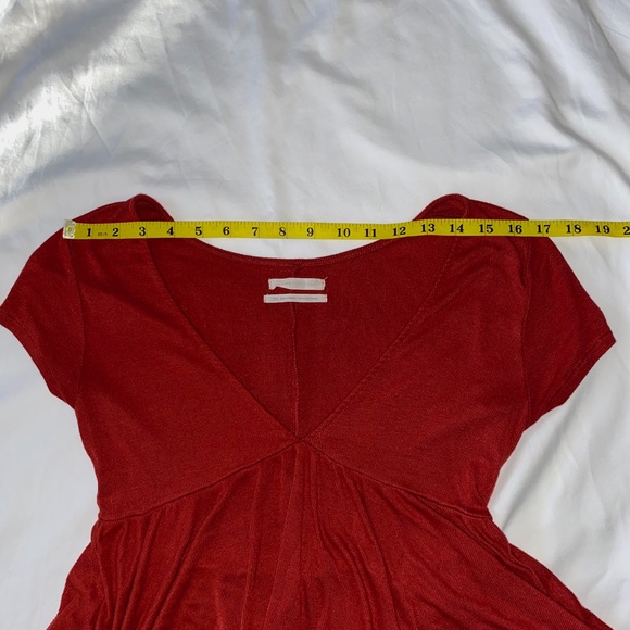 Urban Outfitters Red Plunging Babydoll Top - Picture 8 of 10